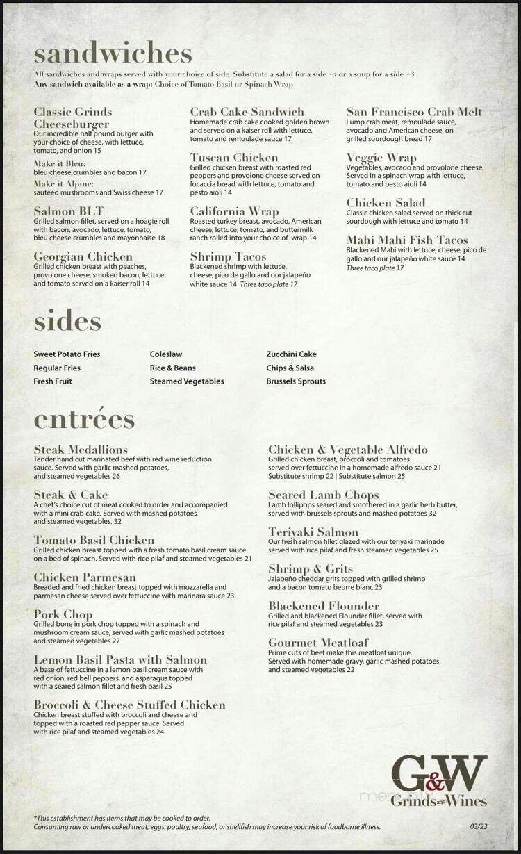 Menu page 3