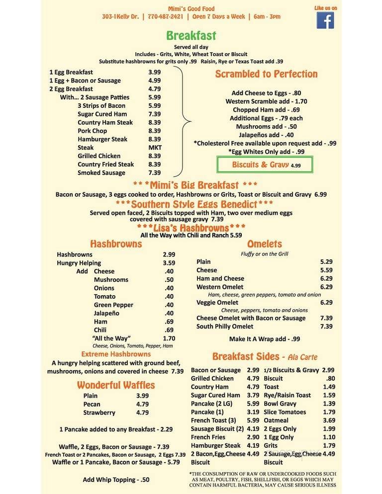Menu page 1