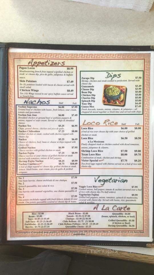 Menu page 1