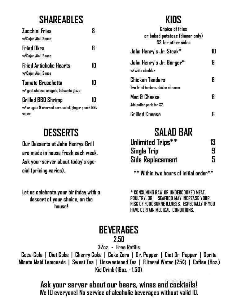 Menu page 1