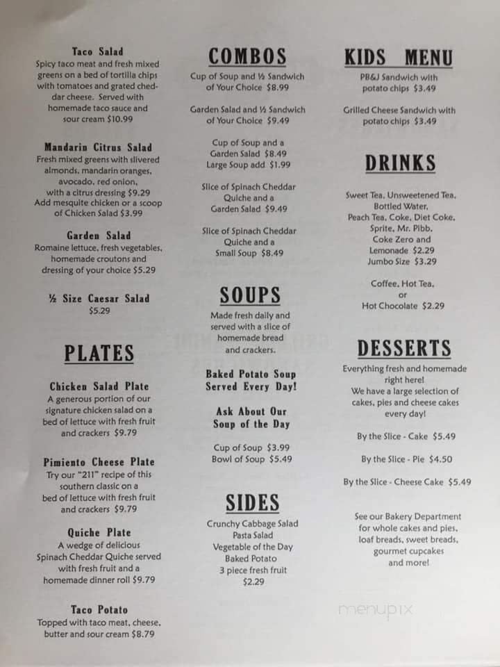 Menu page 1