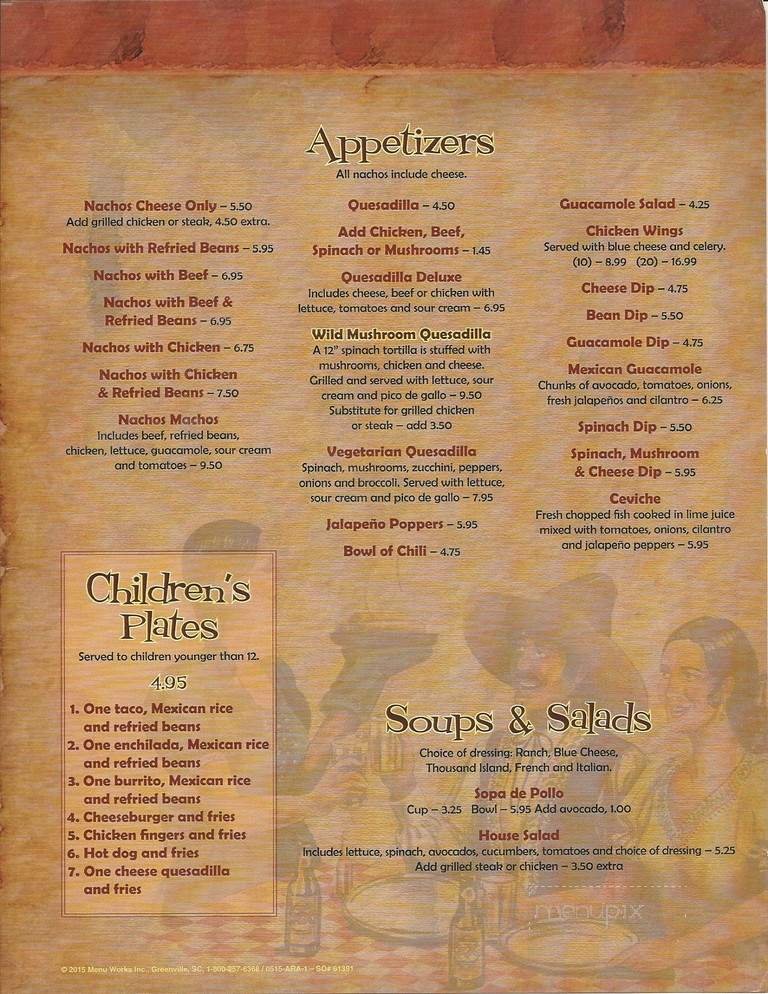 Menu page 1