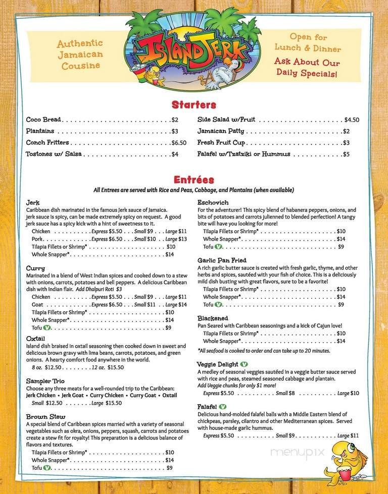 Menu page 1