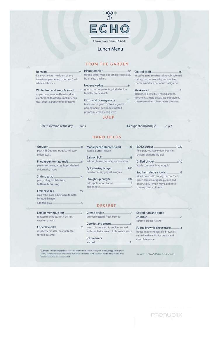 Menu page 1