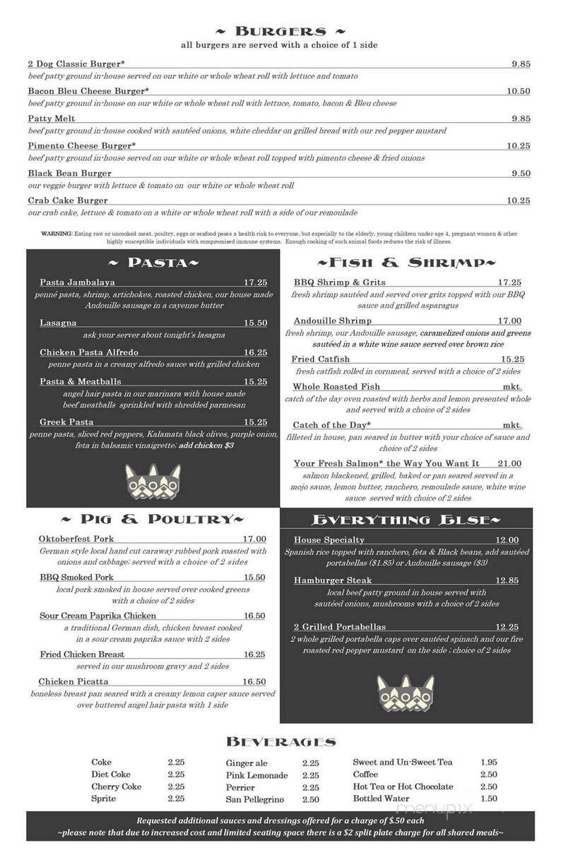 Menu page 1