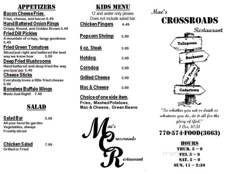 Menu page 3