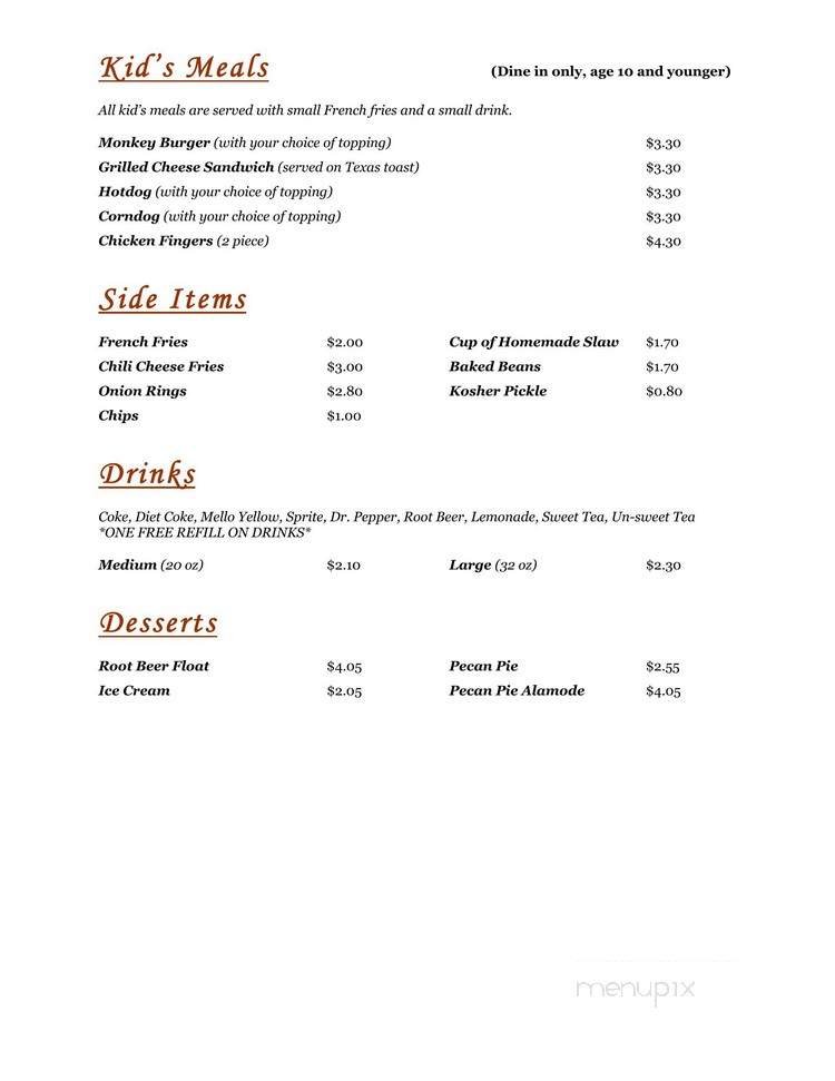 Menu page 1