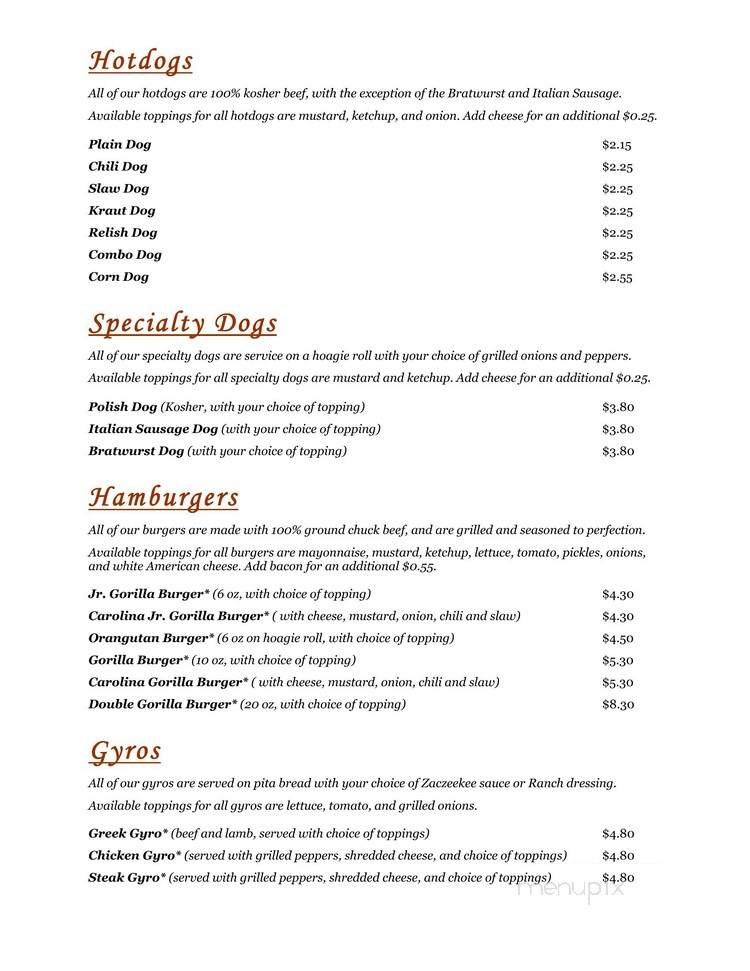 Menu page 3