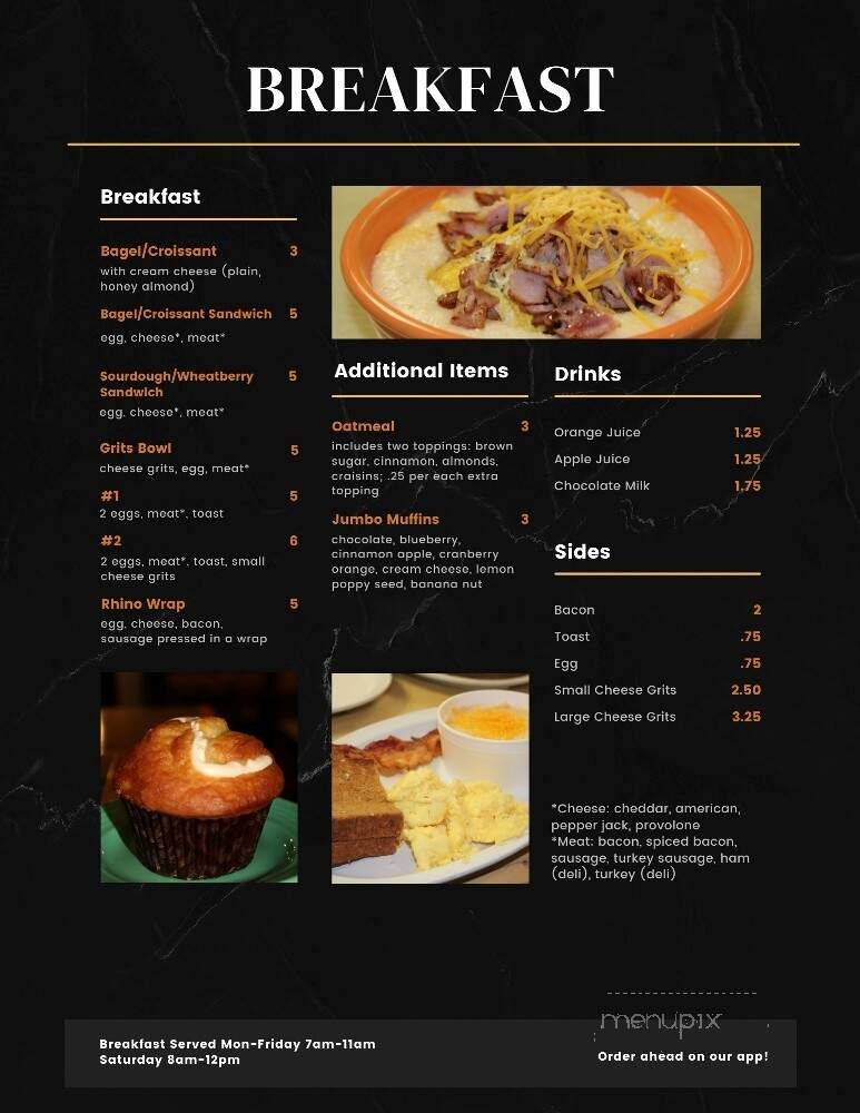 Menu page 1
