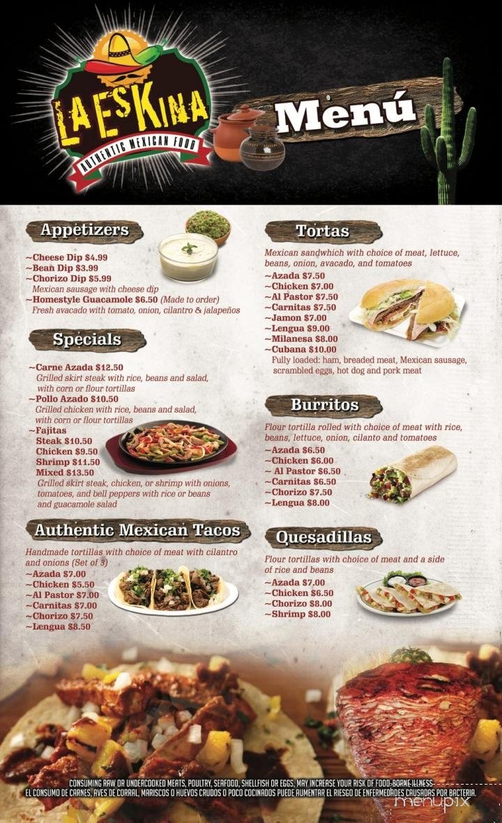 Menu page 1