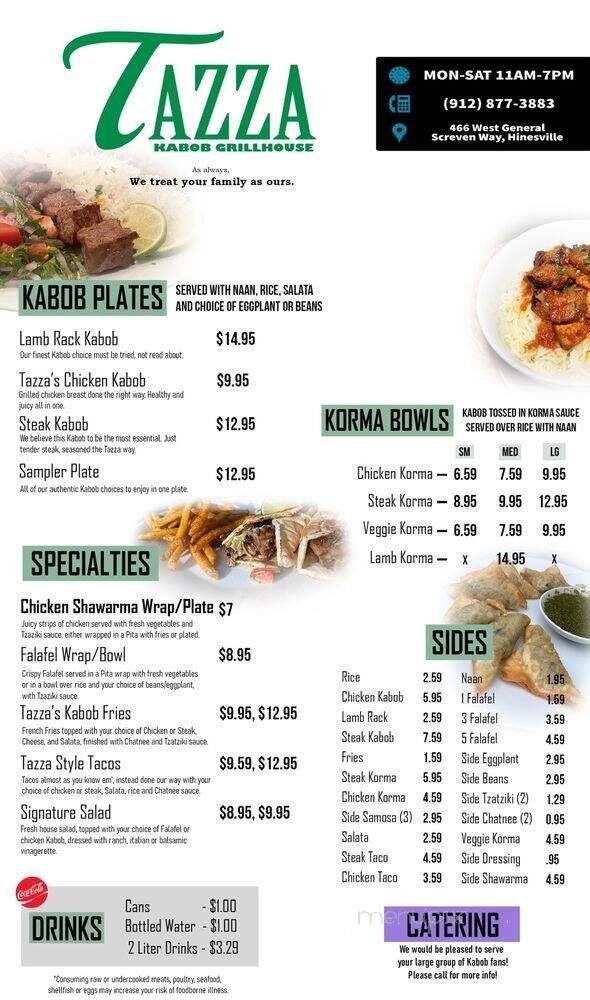 Menu page 1