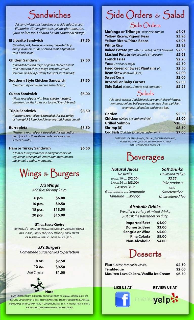 Menu page 2