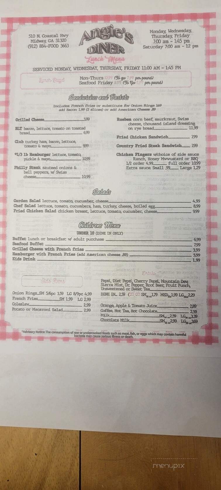 Menu page 1