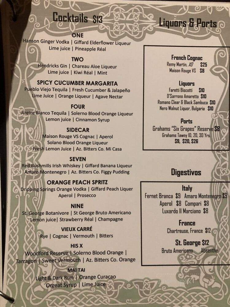 Menu page 2