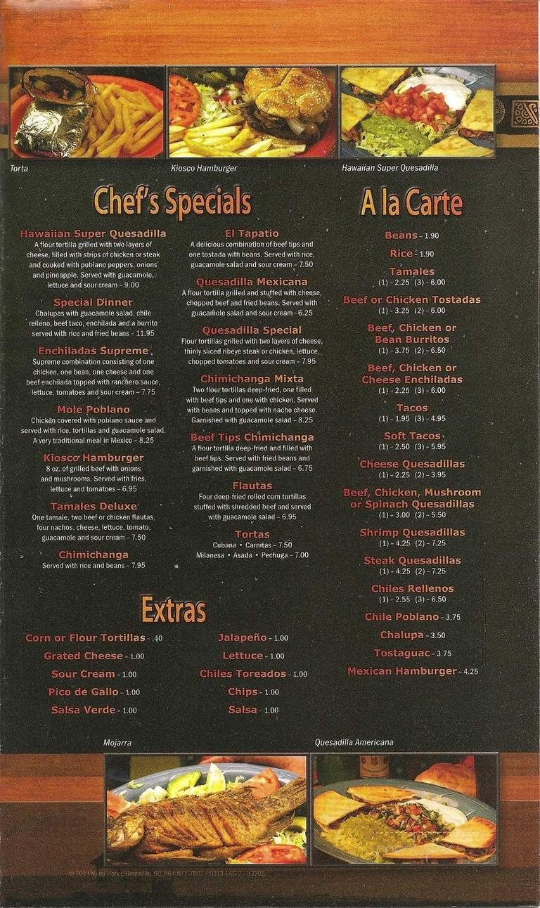 Menu page 1