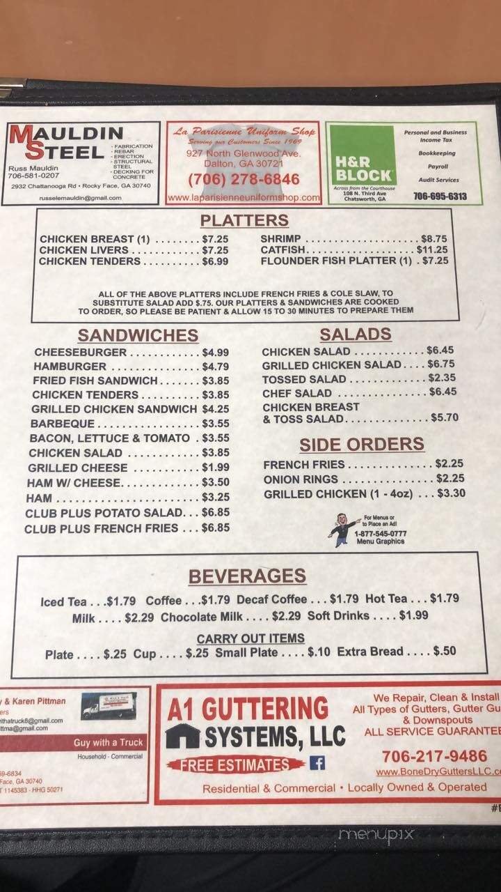 Menu page 1