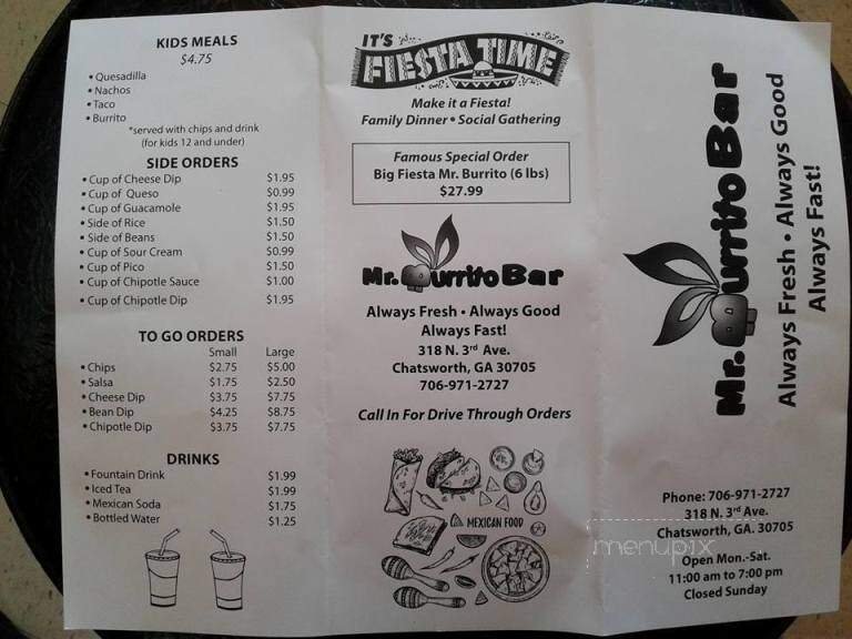 Menu page 1