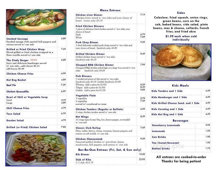 Menu page 1