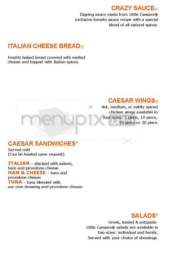 Menu page 1
