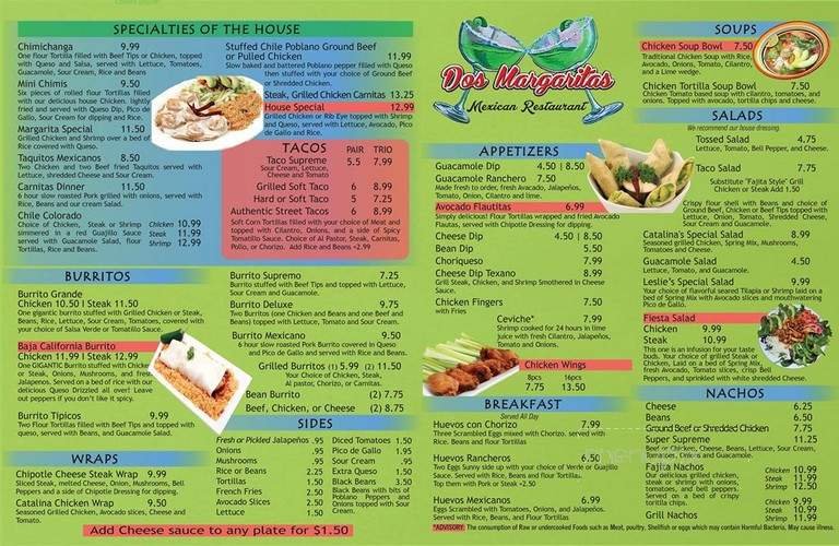 Menu page 1