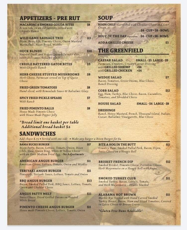 Menu page 1