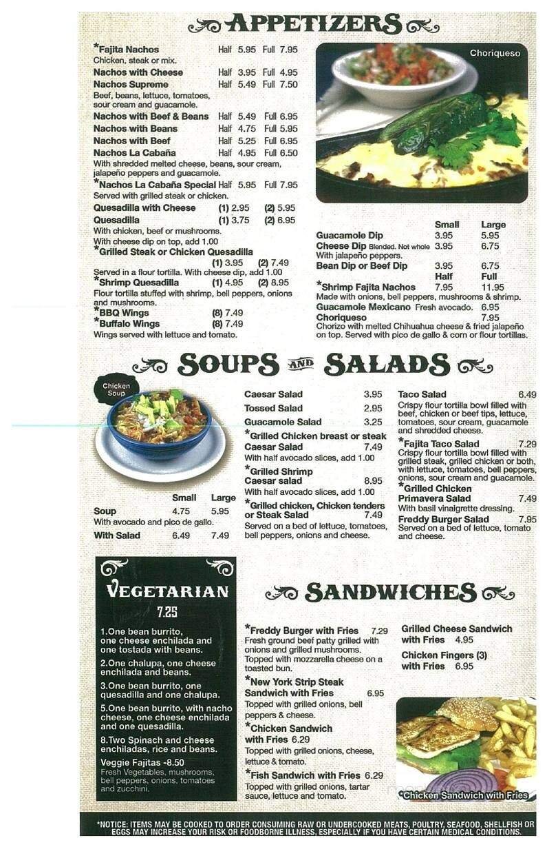 Menu page 1