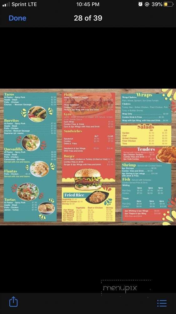 Menu page 2