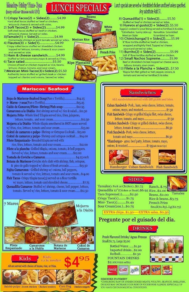 Menu page 1