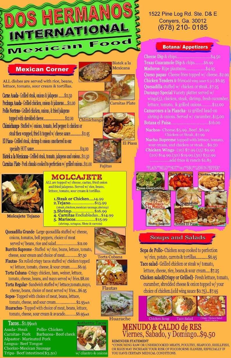 Menu page 2