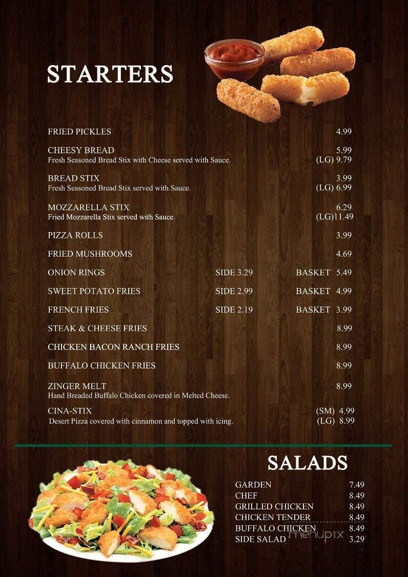 Menu page 1