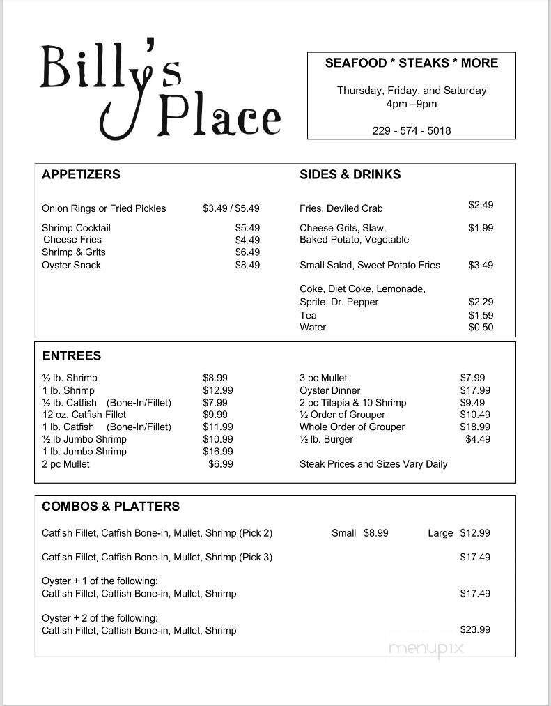 Menu page 1