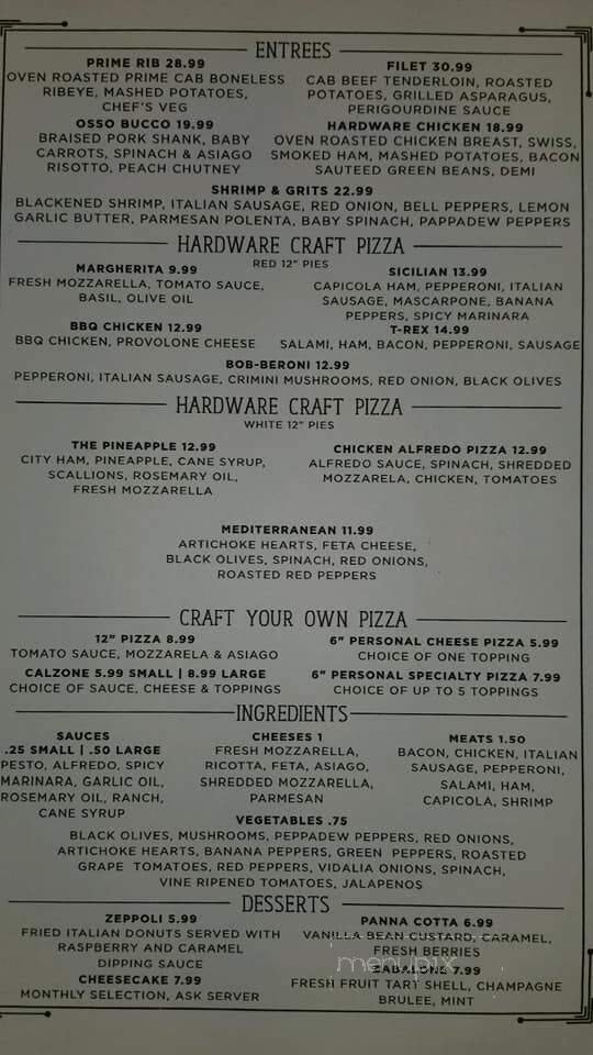Menu page 1