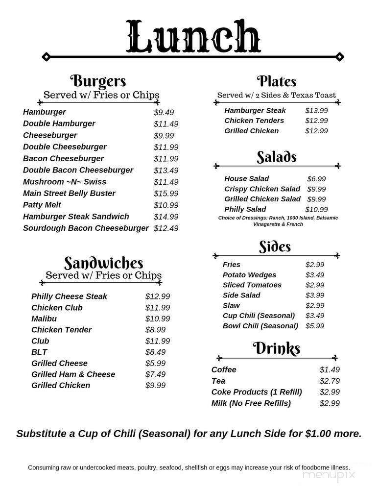 Menu page 1
