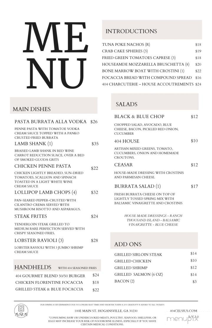 Menu page 1