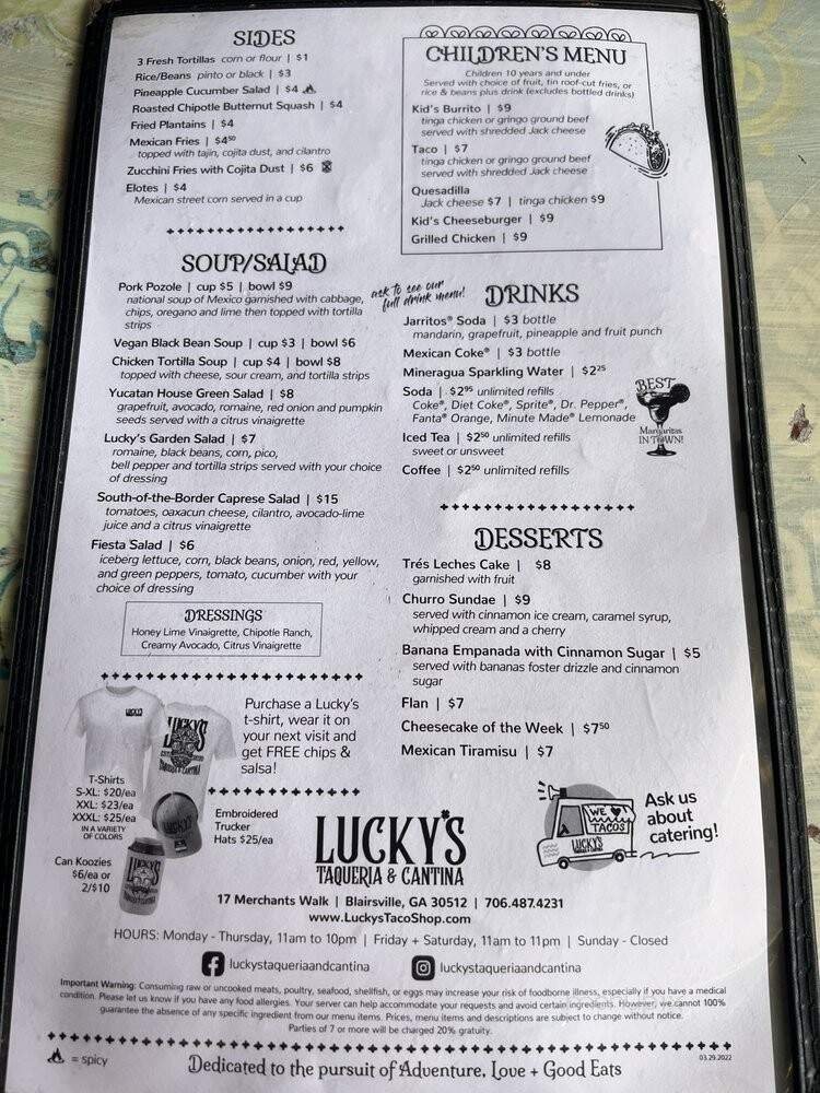 Menu page 1