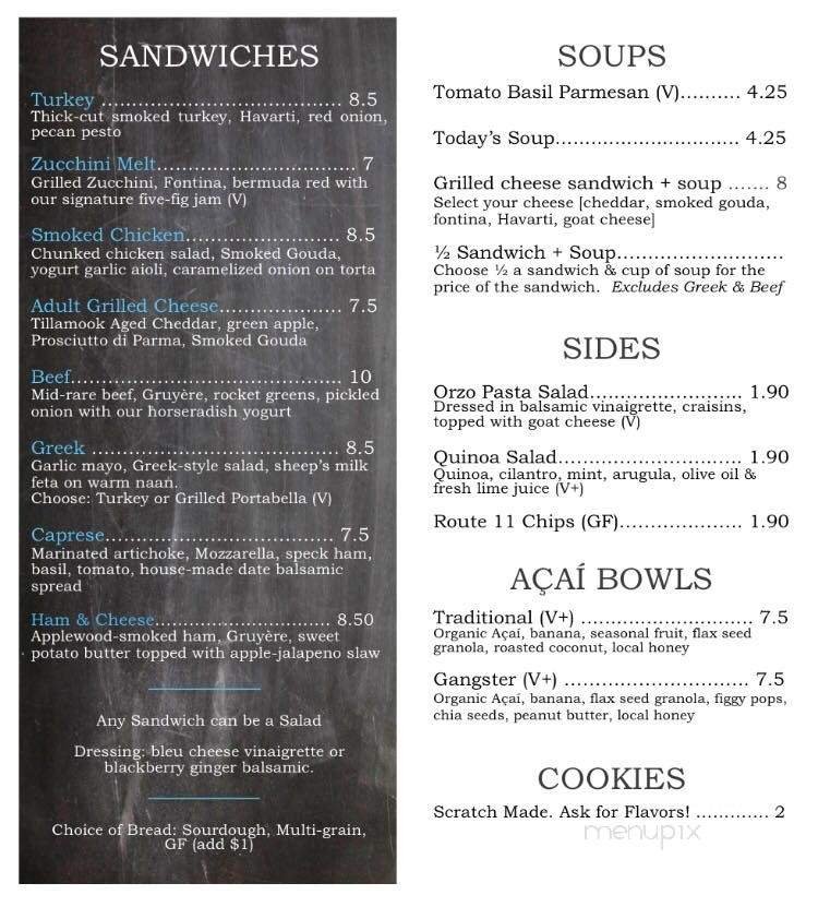 Menu page 1