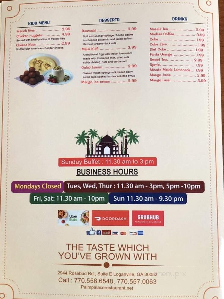 Menu page 1
