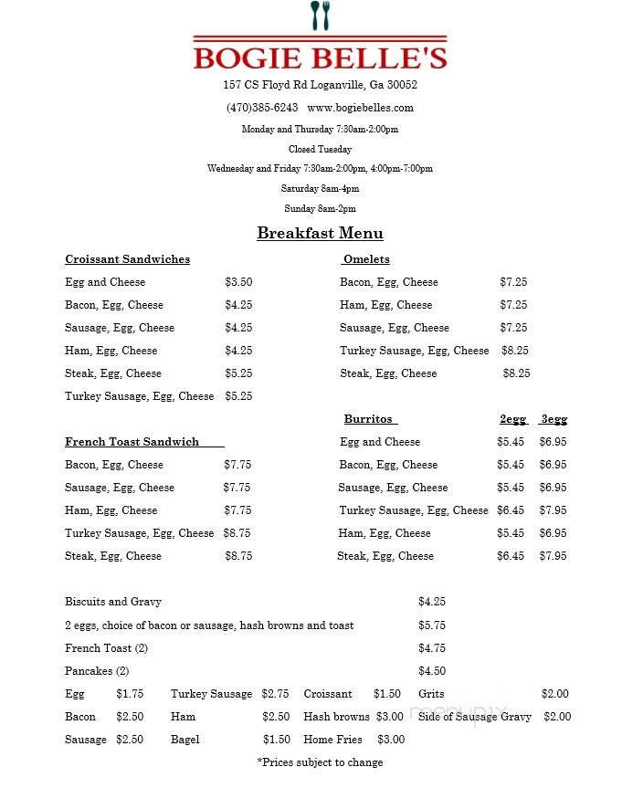 Menu page 2