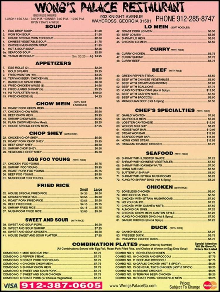 Menu page 1