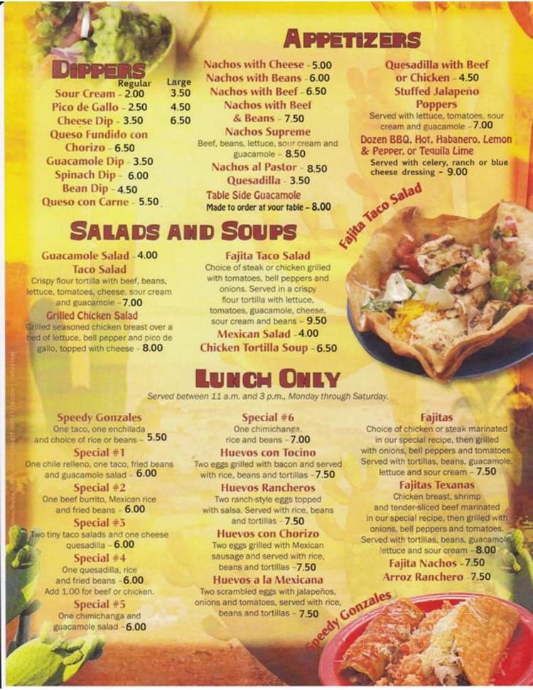 Menu page 1