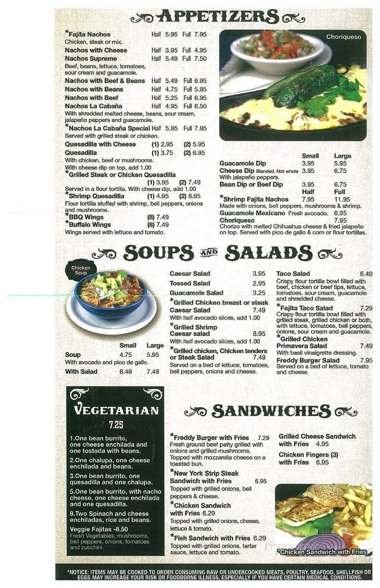 Menu page 1