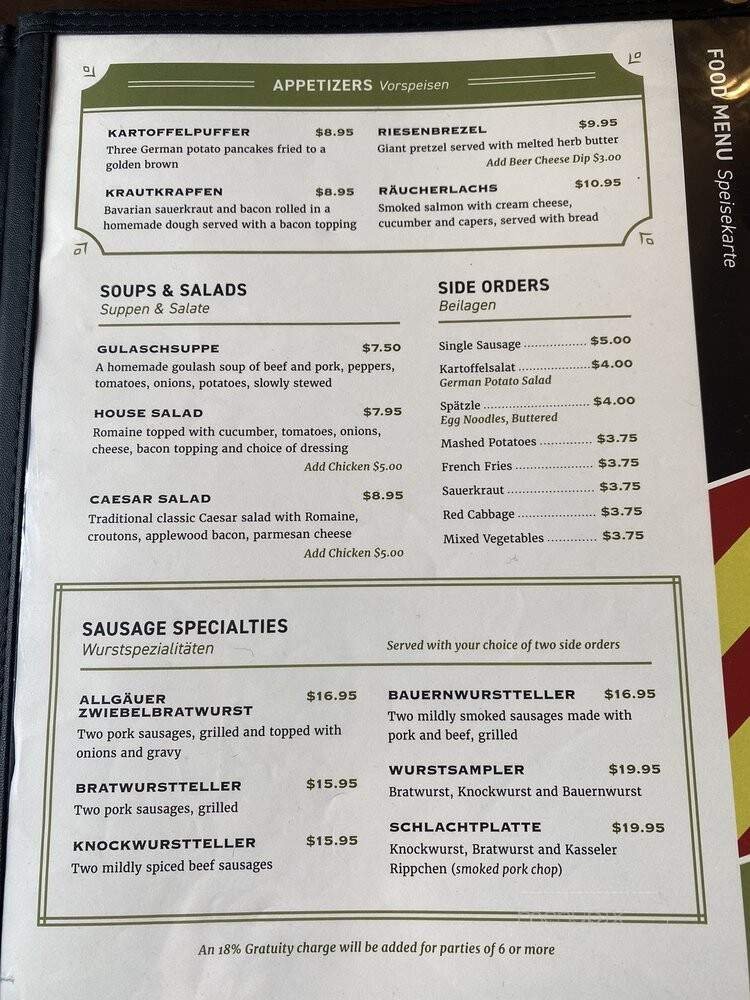 Menu page 1