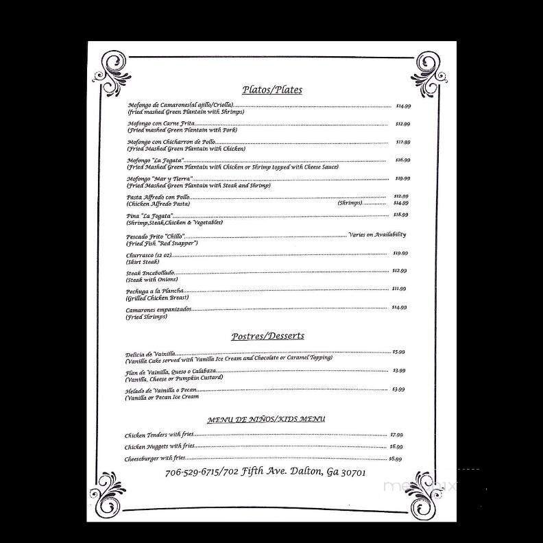 Menu page 2