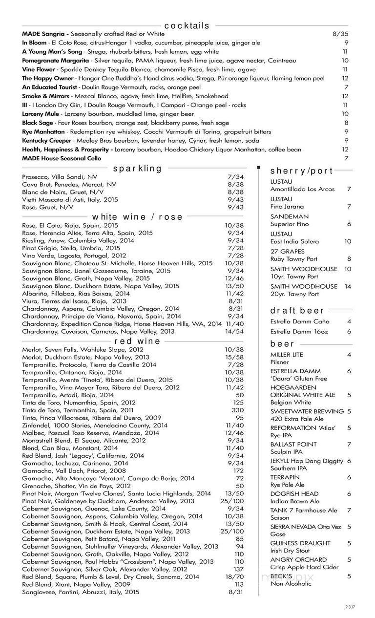 Menu page 2