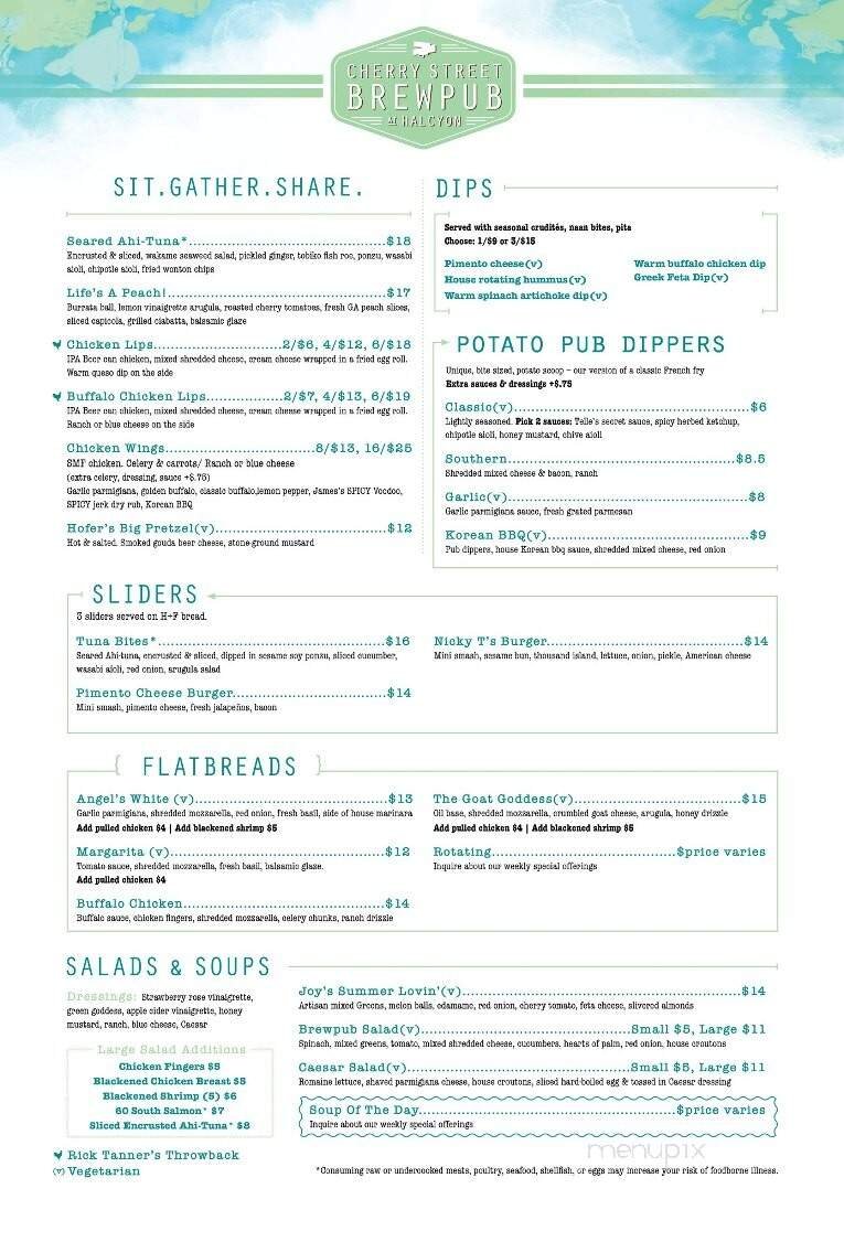 Menu page 1