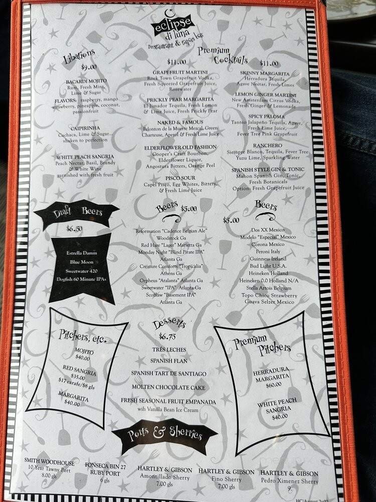 Menu page 1