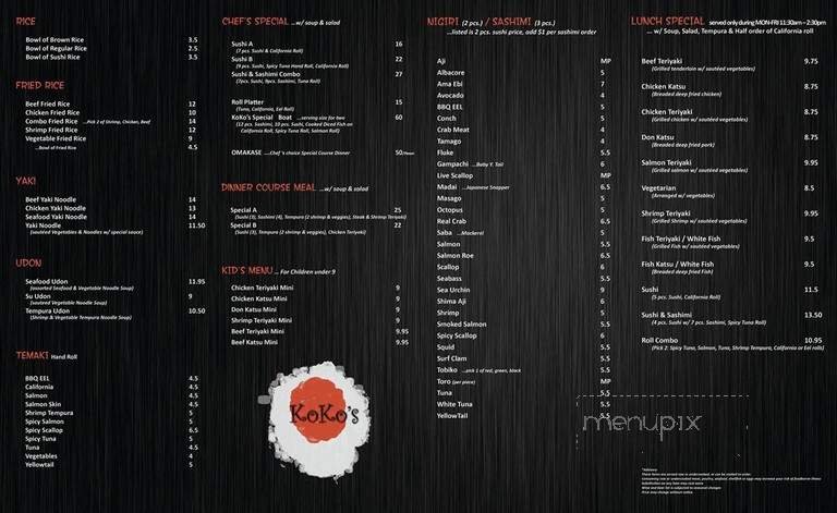 Menu page 2