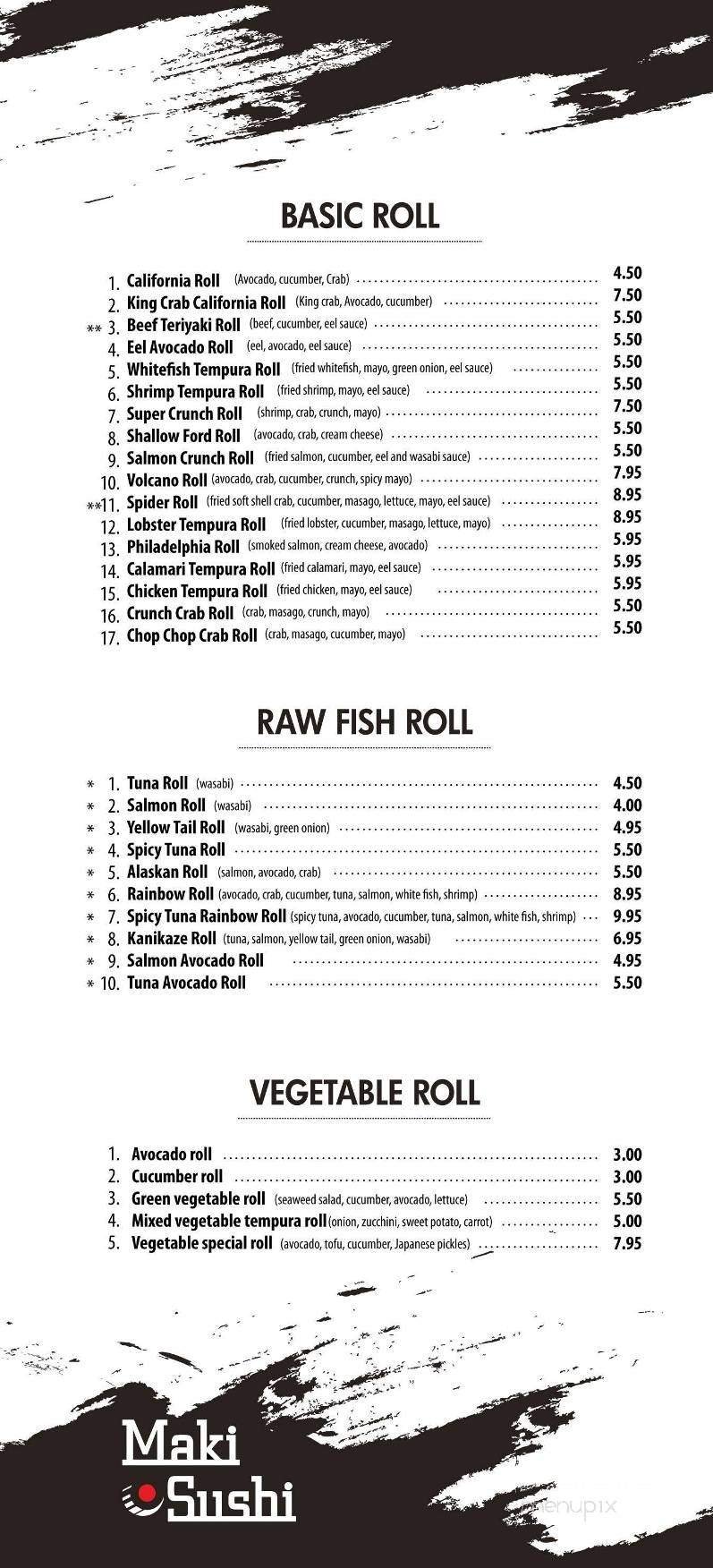 Menu page 3