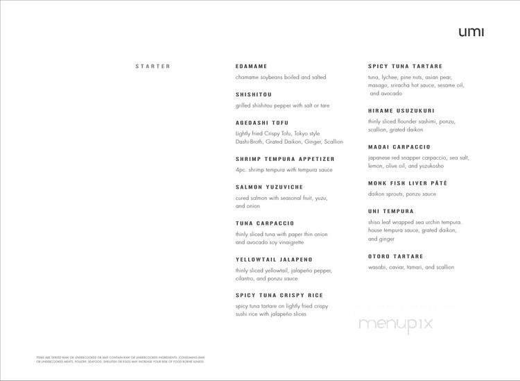 Menu page 1