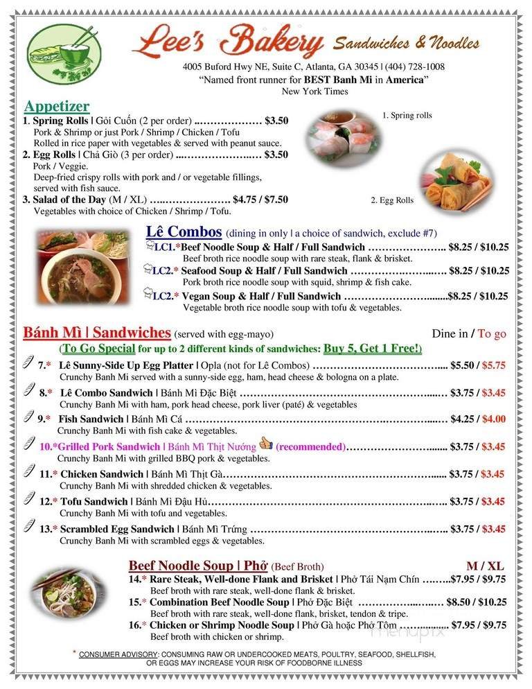 Menu page 1